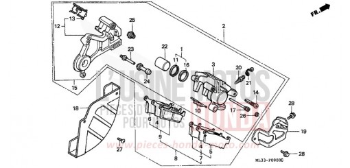 REAR BRAKE CALIPER CR500RT de 1996